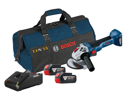 משחזת זווית נטענת 18V + שתי סוללות 5.0AH