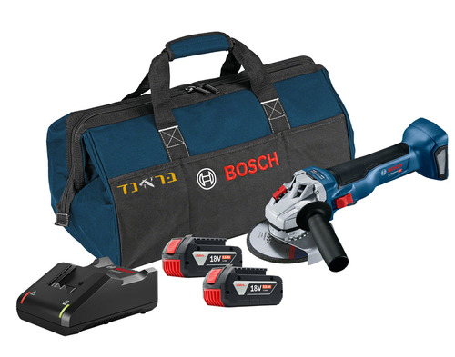 משחזת זווית נטענת 18V + שתי סוללות 5.0AH