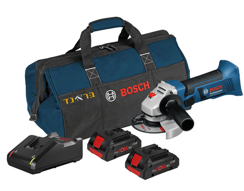 משחזת זווית 18V + שתי סוללות 4.0AH