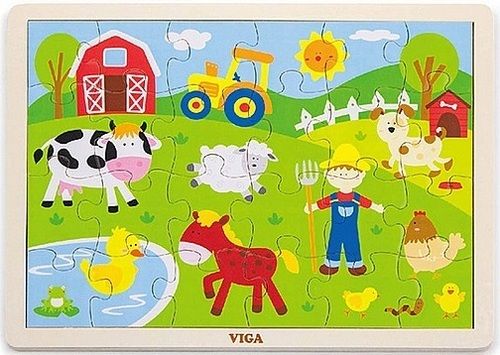 פאזל 24 חלקים מעץ - חווה VIGA