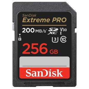 כרטיס זיכרון Sandisk Extrem Pro 256GB 200MBs 4K