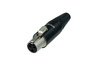 RT3FC-B מחבר מיני XLR 3 פין נקבה מושחר. REAN BY NEUTRIK