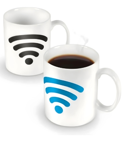 מאג עם הדפס רגיש לחום וויפיי WiFi
