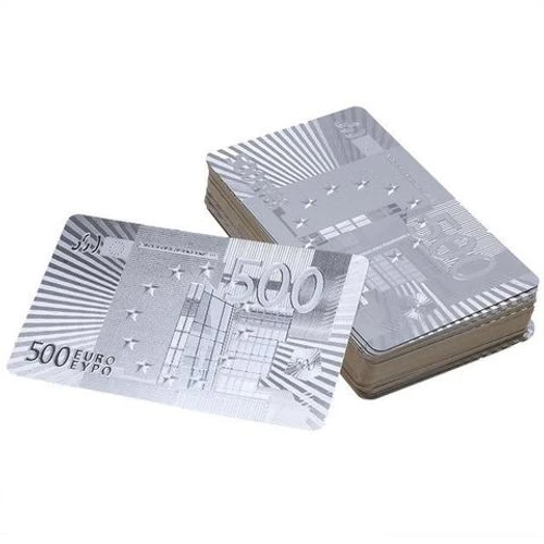חפיסת קלפים בצבע כסף SilverCards יורו/דולר