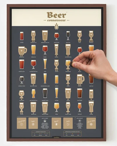 פוסטר גירוד 42 הבירות הטובות ביותר Beer Poster
