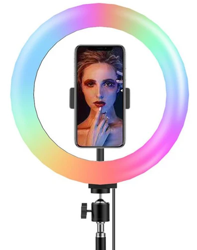 חצובה רצפתית עם רינג תאורה צבעוני 26 ס
