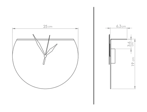 שעון מדף אוריגמי מתכת Wallaby | MOON GALA