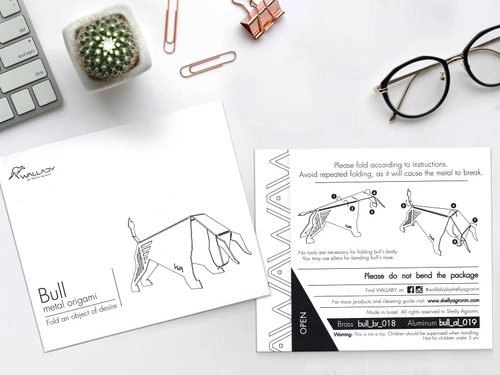 שעון מדף אוריגמי מתכת Wallaby | MOON GALA