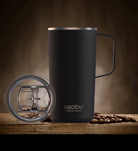 ספל תרמי נירוסטה ציפוי קרמי פנימי Tower Mug מבית ASOBU