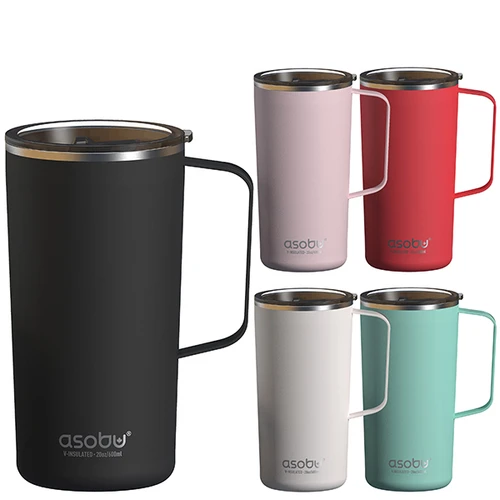ספל תרמי נירוסטה ציפוי קרמי פנימי Tower Mug מבית ASOBU
