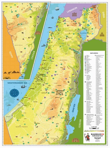 מפת גירוד מפת ישראל 