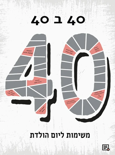 פוסטר גירוד משימות ליום הולדת 40