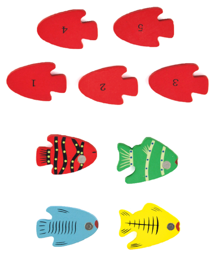 משחק דגים מגנטיים עם בריכה ו 4 חכות