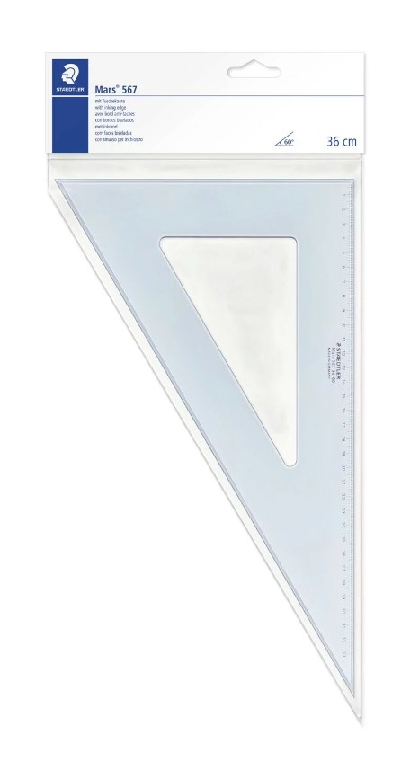 סרגל פלסטי משולש (36 ס"מ) 60 STAEDTLER Mars 567