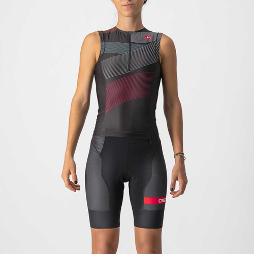 גופיית נשים לטריאתלון Castelli FREE w TRI SINGLET 010 S