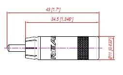 מחבר RCA מוזהב NYS352BG תוצרת Rean by Neutrik