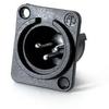 XLR זכר לפאנל NC3MPP פלסטיק NEUTRIK