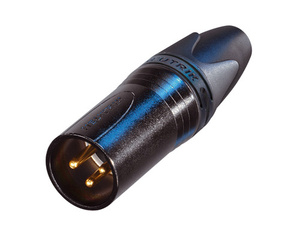 NC3MXX-B מחבר XLR זכר מושחר לכבל NEUTRIK