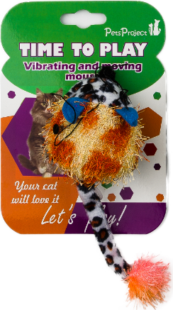 פטס פרוג'קט עכבר רוטט עם קטניפ Pets Project Vibrating Mouse