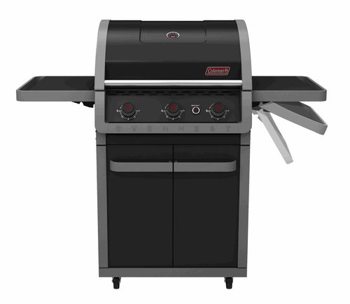 גריל גלקסי 3 מבערים שחור עם מדפים מתקפלים Coleman