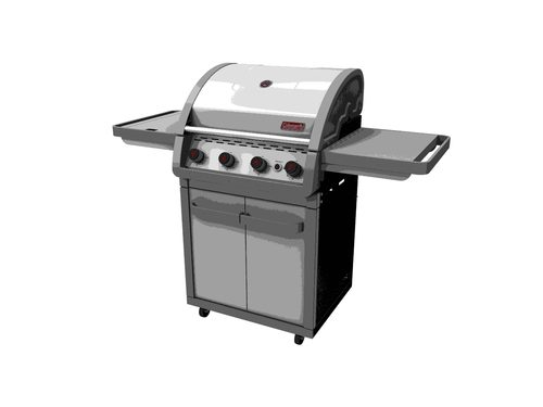 גריל גלקסי 4 מבערים נירוסטה עם כירת צד גז Coleman