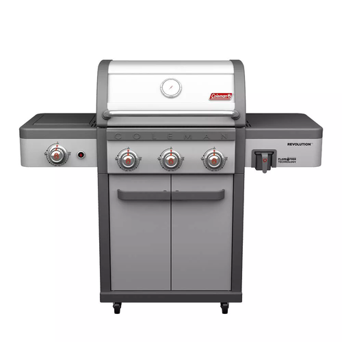 גריל רבולושן 3 מבערים נירוסטה עם כירת צד גז Coleman