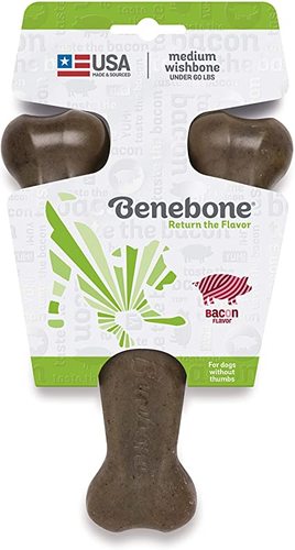 בנבון ווישבון בייקון M צעצוע לעיסה Benebone Wishbone Medium Bacon