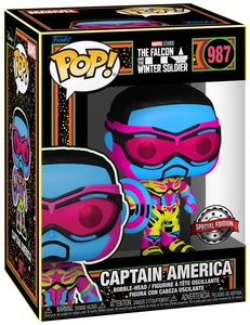 POP Marvel: F&WS - Captain America (Blacklight) (אקסקלוסיבי מדבקה כסופה) Funko