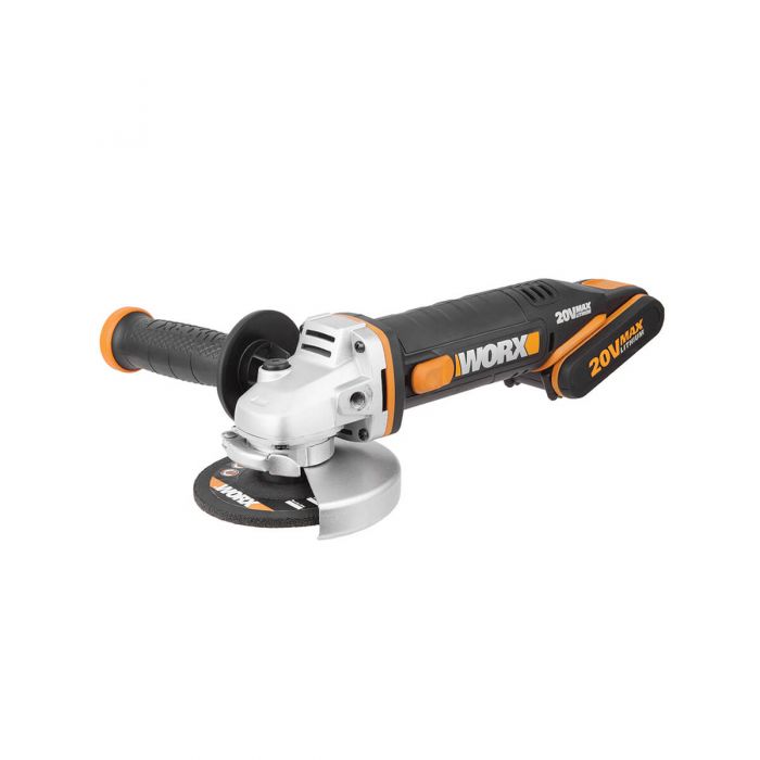 משחזת זווית נטענת 4.5 . 20V 2 2X2Ah WX800