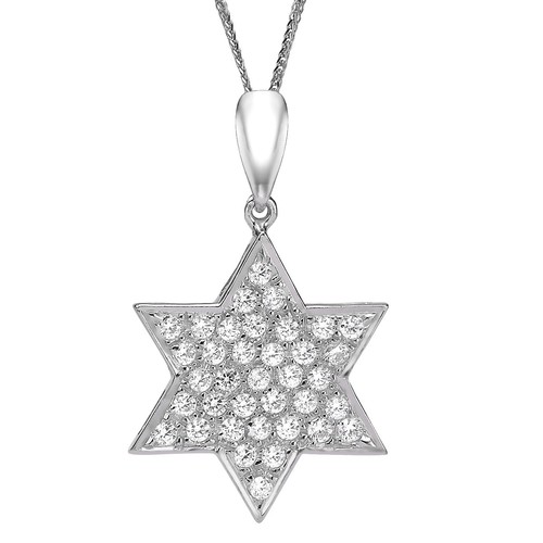 שרשרת ותליון מגן דוד מזהב 14K