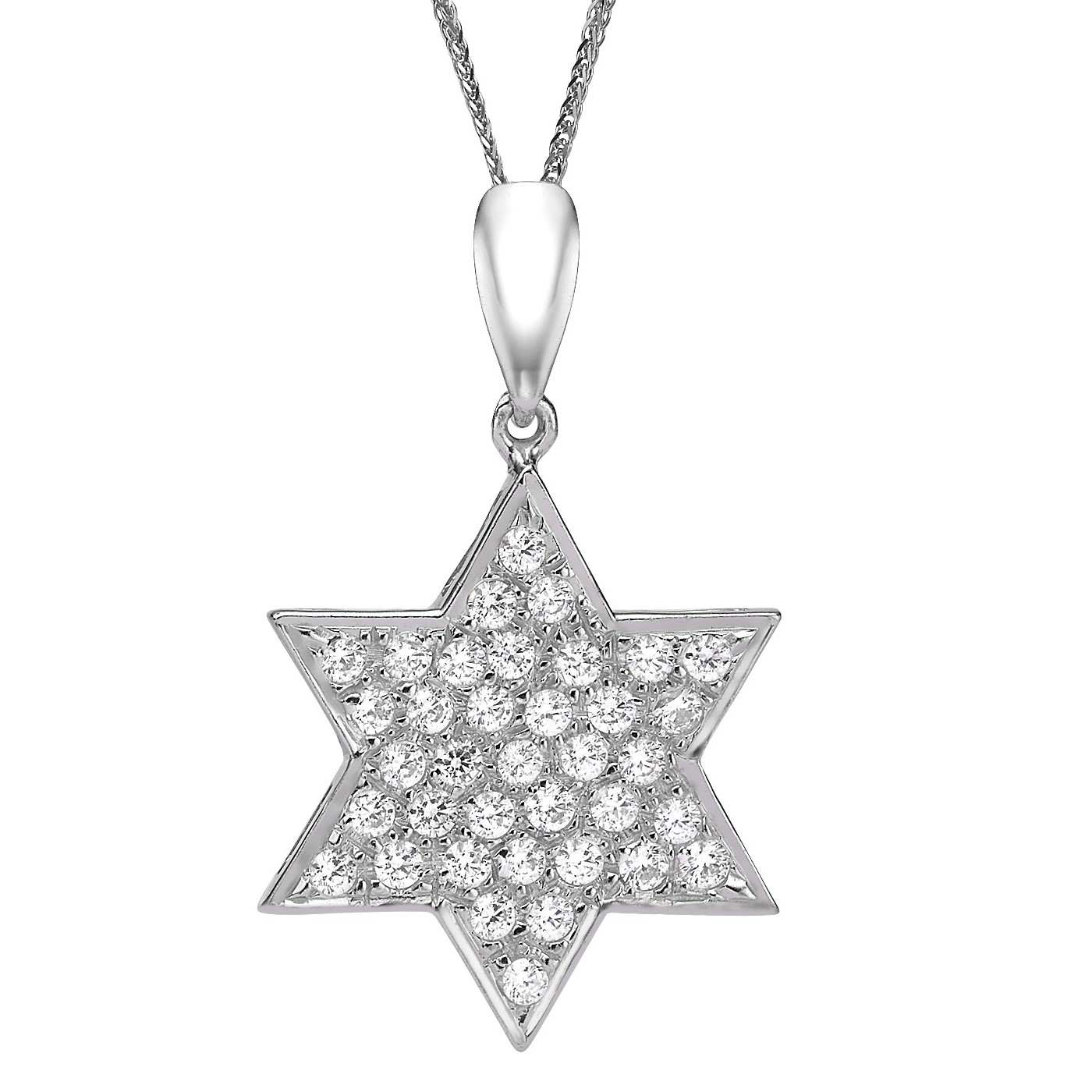 שרשרת ותליון מגן דוד מזהב 14K