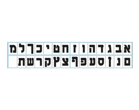 ערכת המחשה - סרגל האותיות