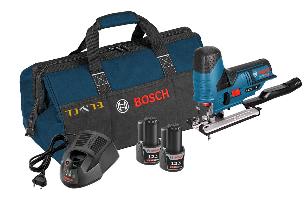מסור אנכי נטען 12V + שתי סוללות 2.5AH