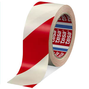 סרט סימון רצפה מקצועי 33X50 אדום לבן TESA
