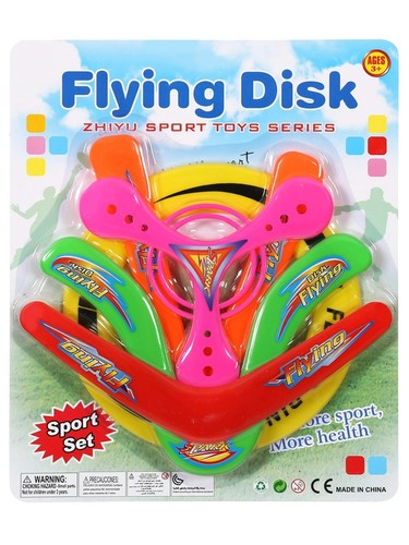 ערכת פריסבי 5 חלקים בצבעים וצורות שונות 