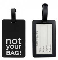 תג מזוודה צבעוני לזיהוי והרתעה Not Your Bag - צבע לבן