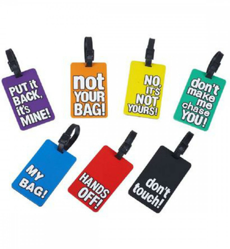 תג מזוודה צבעוני לזיהוי והרתעה Not Your Bag - צבע לבן
