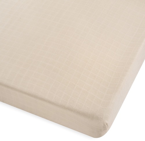 סדין חלק לעריסת תינוק 100% במבוק - בז'