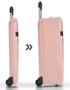 מזוודה מתקפלת עליה למטוס 21" הדקה בעולם Flex vega 21 Rollink - ורוד מעושן ROSE SMOKE