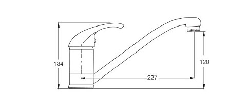 ברז חמת ניצב פיה ארוכה רותם Rotem 900153