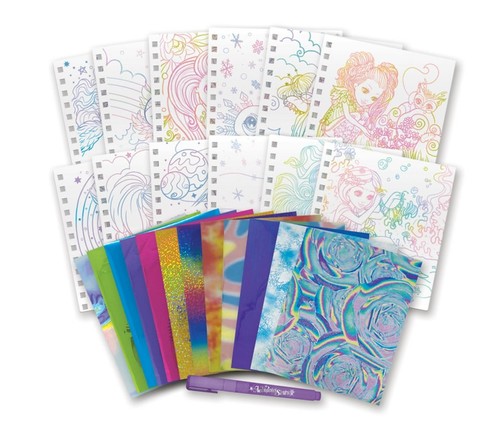 נבולוס - חוברת צביעה קטנה עם 12 דמויות לצביעה בטכניקה מיוחדת