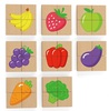 סט 32 פאזלים מגנטיים  - פירות וירקות