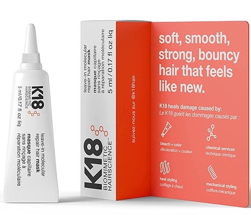 מסכה לתיקון ושיקום מולקולרי של השיער 5 מ"ל K18 Molecular Repair Hair Mask
