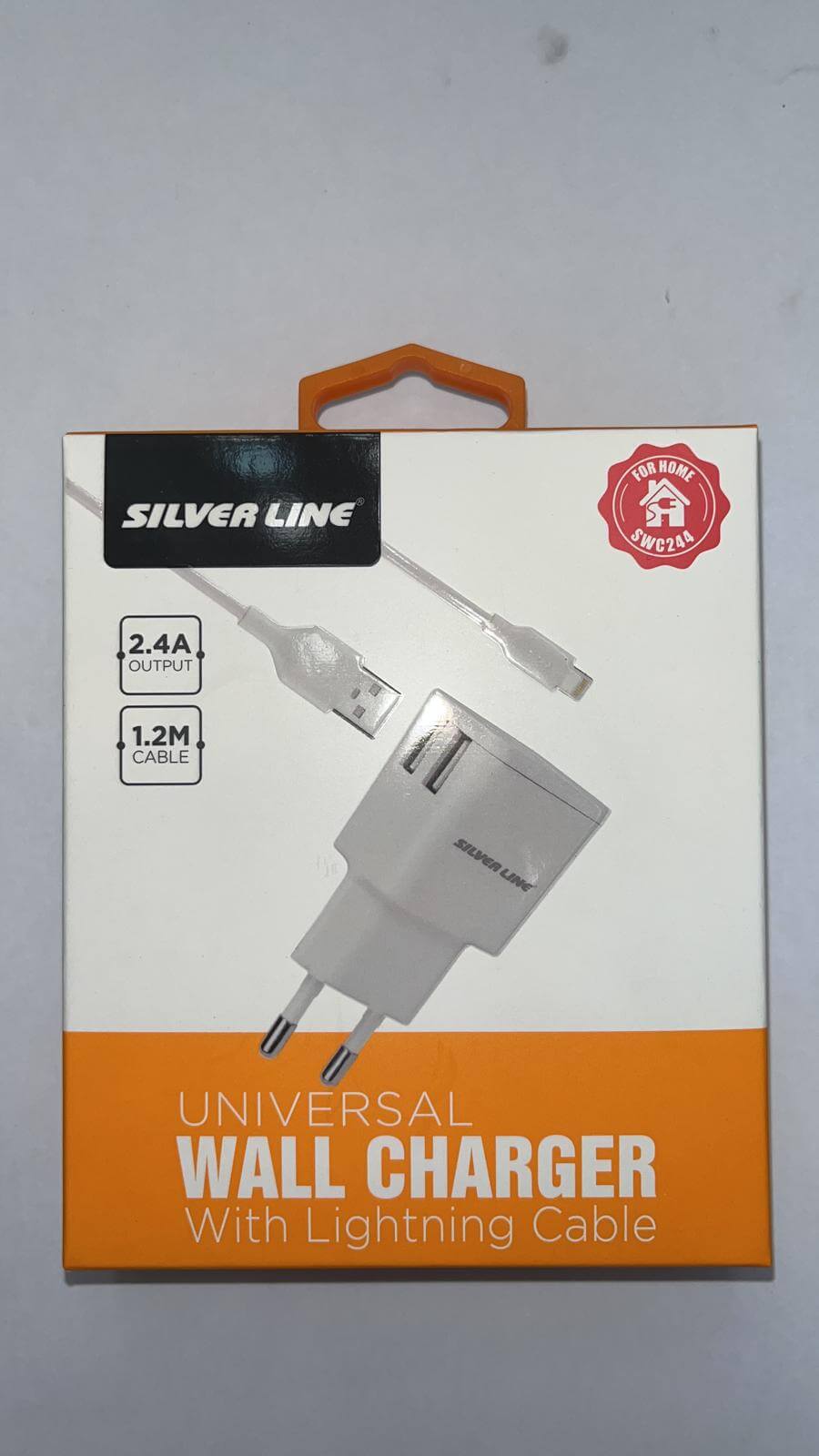 מטען קיר IPHONE מהיר 2.4A בצבע לבן + כבל באורך 1.2 מטר מבית MIRACASE