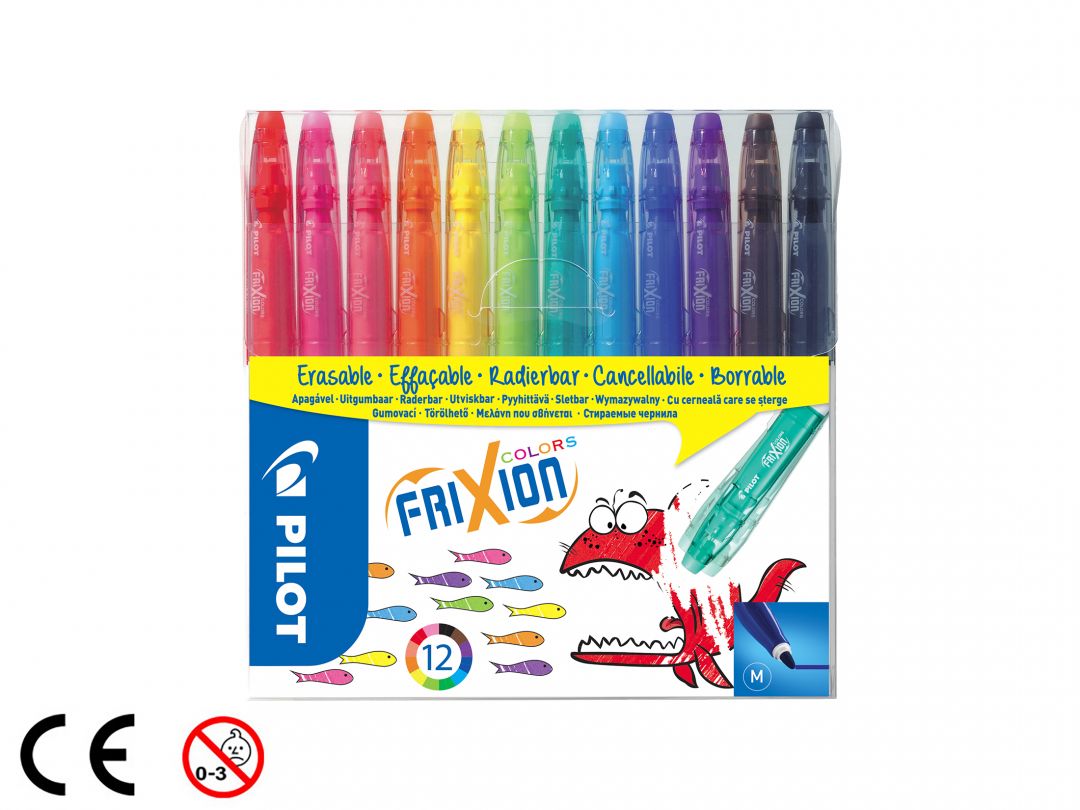 סט 12 טושים נמחקים FRIXION COLORS