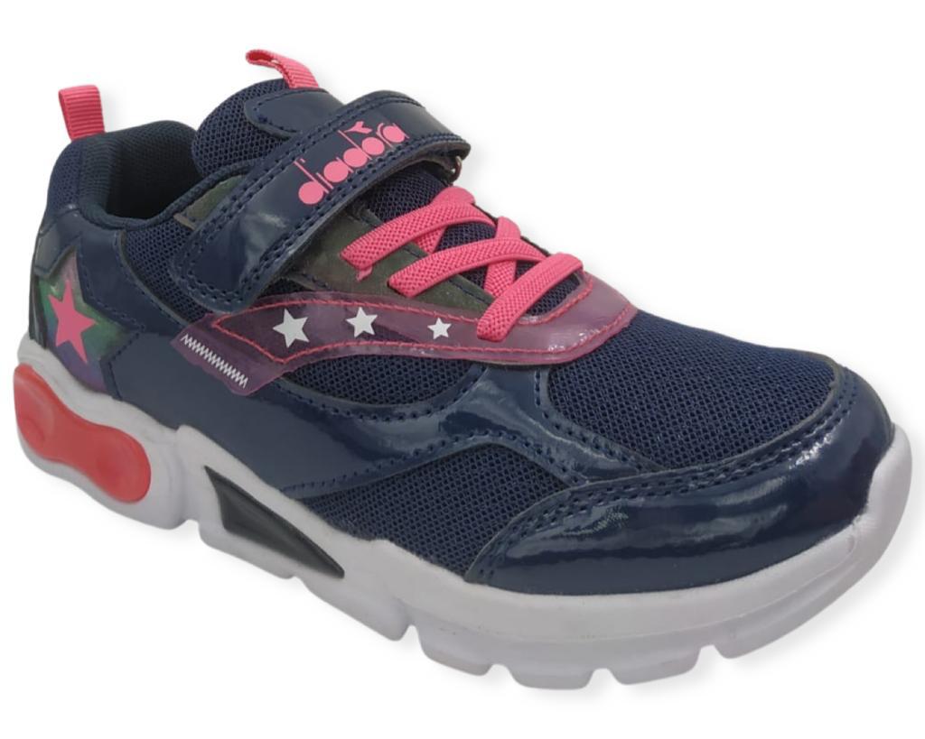 סניקרס אורות לבנות Diadora DAPHNE בצבע כחול לכה/ ורוד 