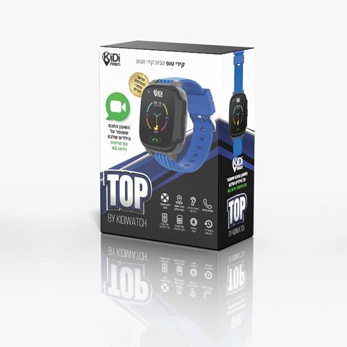 קידיווטש - שעון טלפון חכם בצבע כחול - Kidiwatch TOP 4G