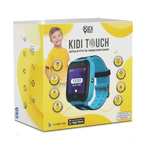 שעון ילדים חכם דגם טאצ בצבע כחול - Kidiwatch Touch LBS
