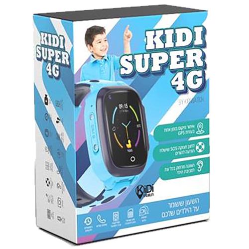 קידיווטש - שעון טלפון חכם דגם סופר בצבע כחול - Kidiwatch Super 4G