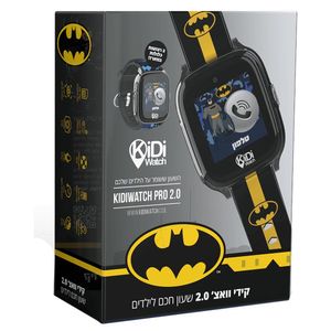 קידיווטש - שעון טלפון GPS חכם לילדים מהדורת באטמן עם רצועה נוספת - Kidiwatch Pro 2.1 BATMAN
